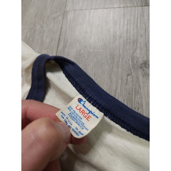 RARE Vintage 80s Champion Ivy Gang T Shirt Mens Medium Harvard Princeton Cornell - Picture 7 of 15